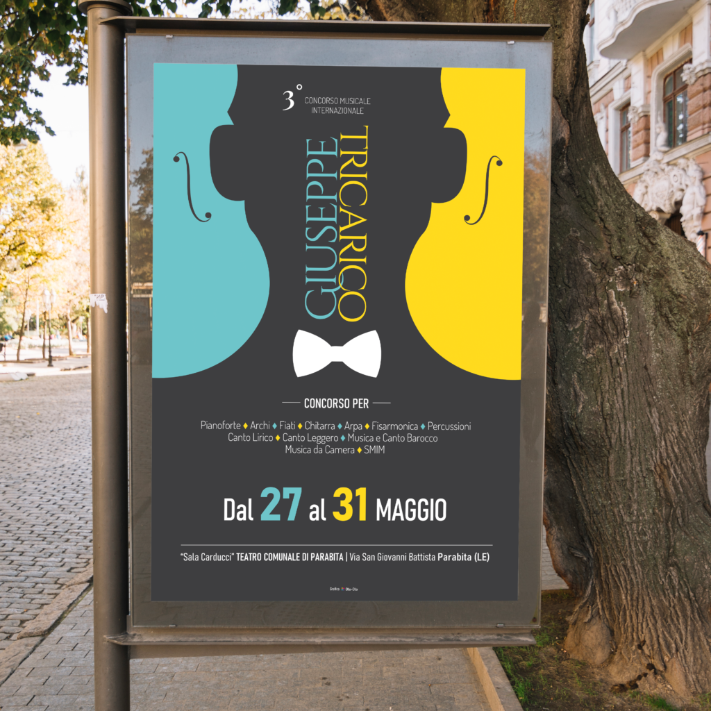 Tricarico concorso musicale evento poster 70x100 grafica di oto-oto