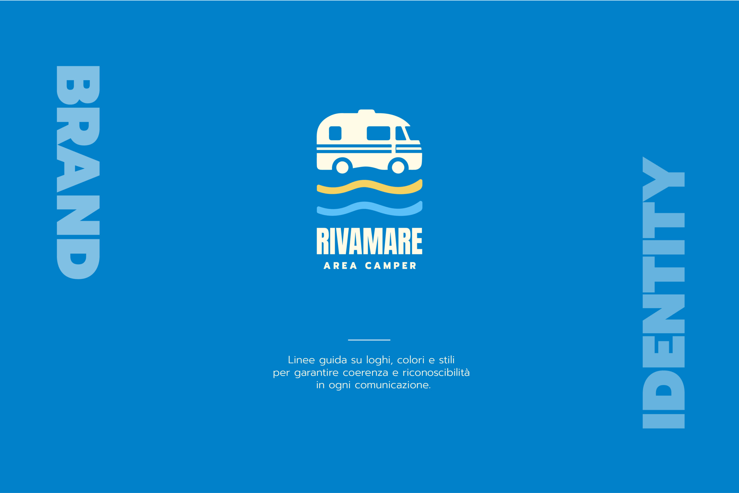 Brand Identity Area Camper Rivamare. Grafica by www.oto-oto.it